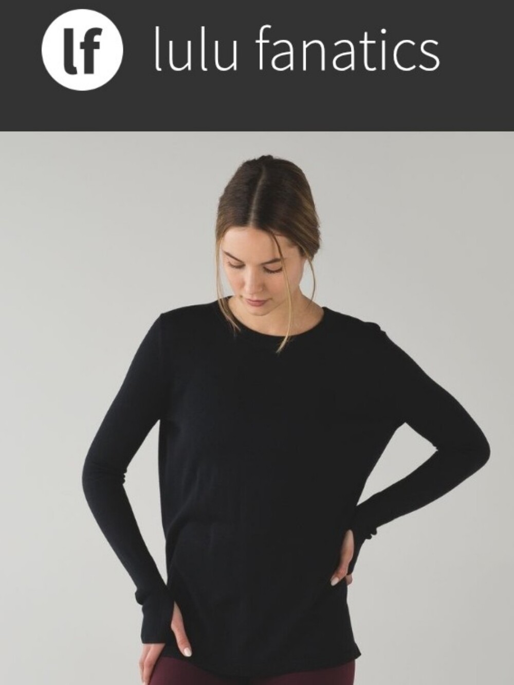 Lululemon Bring It Backbend Sweater Crossover Open Back Black Knit Medium - Picture 5 of 15